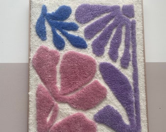 Matisse flowers - tufted wall art - 41,5x33,5cm