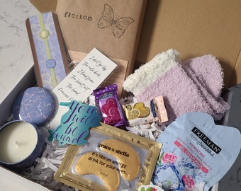 Self-Care Book Box: Blind Date with a Book, Cozy Socks & Spa Gifts