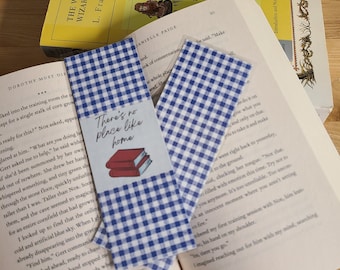 Wizard of Oz Bookmark | There's no place like home | Bookish Gift | Dorothy Bookmark | Gingham | Blue Bookmark | Wizard of Oz Gift | Ruby