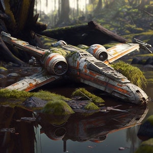 X-Wing Fighter | STAR WARS Wall Art | Digital Art Print for Posters, Wall Decor, Canvases & Picture Frames