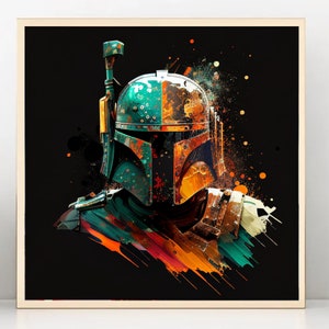 Graffiti Boba Fett | STAR WARS Wall Art | Digital Art Print for Posters, Wall Decor, Canvases & Picture Frames