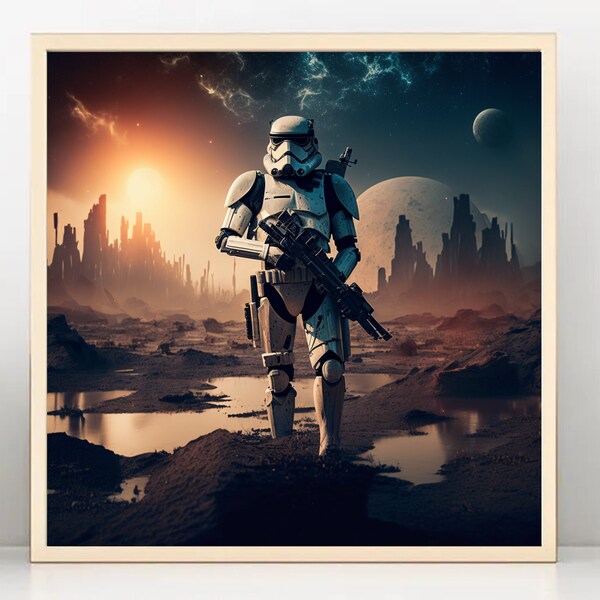 Stormtrooper | STAR WARS Wall Art | Digital Art Print for Posters, Wall Decor, Canvases & Picture Frames