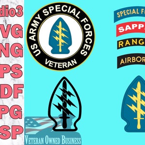 19o Grupo de Fuerzas Especiales Ejército Zapador Aerotransportado Ranger Svg Png Pdg Jpg Pdf Studio3 Cameo Silueta