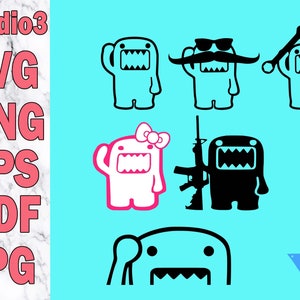 Domo JDM Digital File Svg Eps Png Jpg Pdf Studio3 Silhouette Cut File