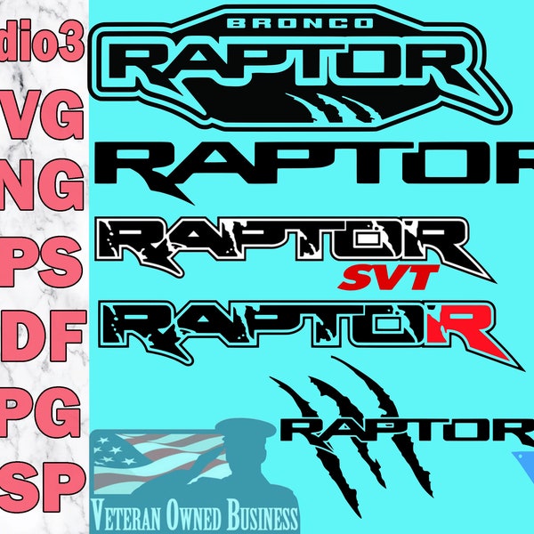 Ford Raptor Bronco Raptor Digital Files Studio3 Svg Png Eps Pdf Jpg Gsp RaptorR