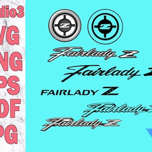 Nissan Fairlady Z Datsun Digital File Svg Eps Png Jpg Pdf Studio3 Silhouette Cut File Cameo Circuit