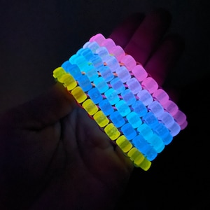 Glow in the Dark Peyote Stitch Kandi Bracelet