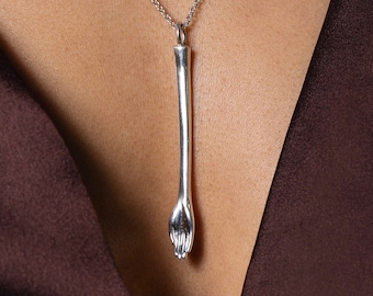 Silver Mini Spoon Necklace Pendant - "The Anglesea Arm"