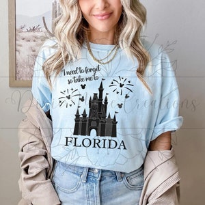 I need to Forget so take me to Florida, Magical Vacation Shirt, Florida Vacation, Song Lyrics Shirt, Poets Department T-Shirt, Gift for Her