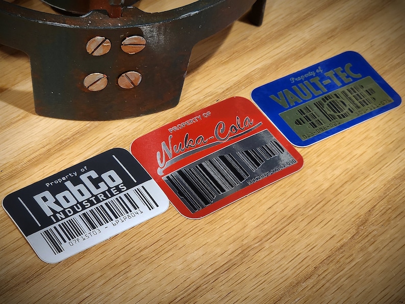 Fallout-klistermärke med inventarieetikett *Serie 1-set*: Vault-Tec, RobCo och Nuka-Cola-paket! bild 2