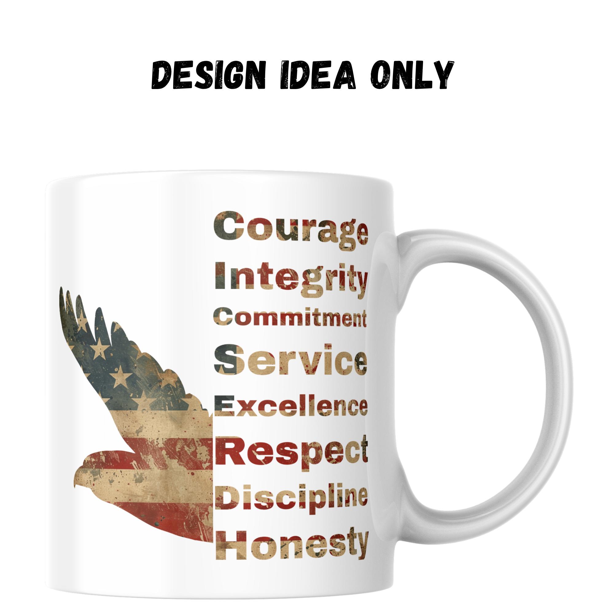 Military Mascot Values PNG Clipart Bundle | Armed Forces Sublimation ...