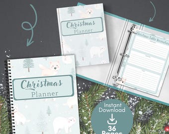 Printable Christmas Planner Bundle, Holiday Printable Planner, Christmas Hosting, Christmas Printable Planner pages, PDF Download, Planner
