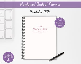 Newlywed Budget Planner Printable | Romantic Couples Money Planner | Monthly Budget, Savings & Debt Tracker | Wedding Gift PDF