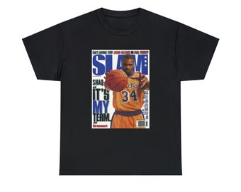 ★Mitchell & Ness Slam Shaq Gradient T-Shirt 関税込★ Mitchell Ness Shaq Slam Magazine Cover Graphic T Shirt White