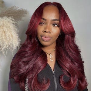 Burgundy Hair Extensions Etsy UK