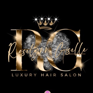 Gold Beauty Logo, Luxus Logo, Aquarell Logo, Glitter Logo, Vorgefertigtes Logo, Kosmetik Logo, Haar Logo, Nails Logo, Feminine Logo, Rose Gold