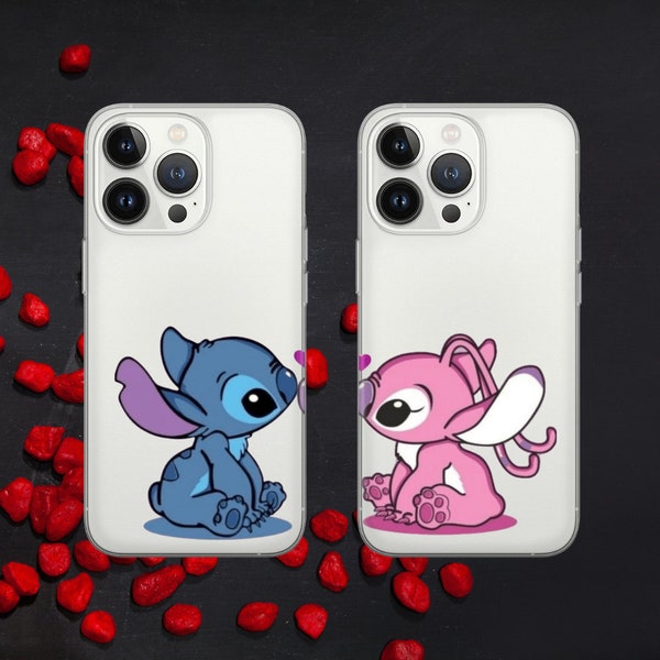 Clear Matching Couple Phone Case for iPhone 15 Pro Max 14 13 12 11 XR SE, Samsung S23 S22 S21 S20, Pixel 8 7