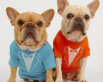 Dumb And Dumber Tuxedo Suit BFF's 2-Pack Dog Shirt Set - Favorite Funny Gift French Bulldog Pug Puppy Pet Cat Dog Jumper Top T-Shirt Besties