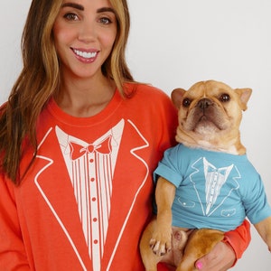Dumb And Dumber Tuxedo Costumes Halloween Movie Best Friends BFF&#39;s Matching Set BFF&#39;s 2-Pack Dog Shirt French Bulldog Pug Cat Puppy Pet