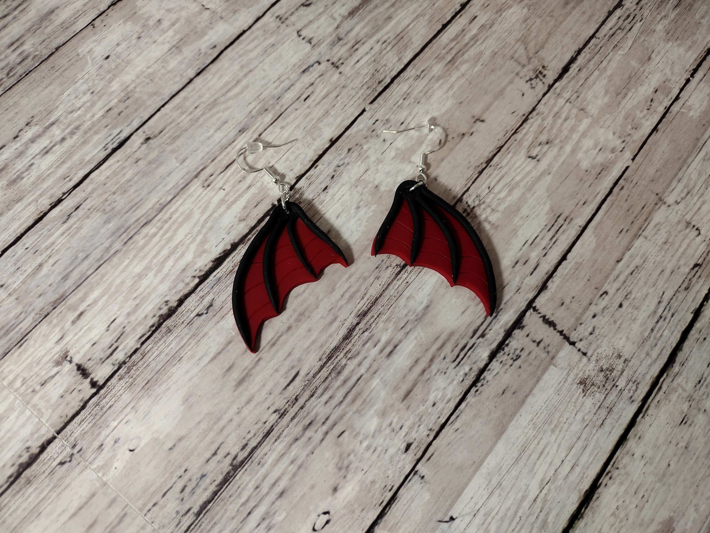 Dragon Wing Earrings Etsy