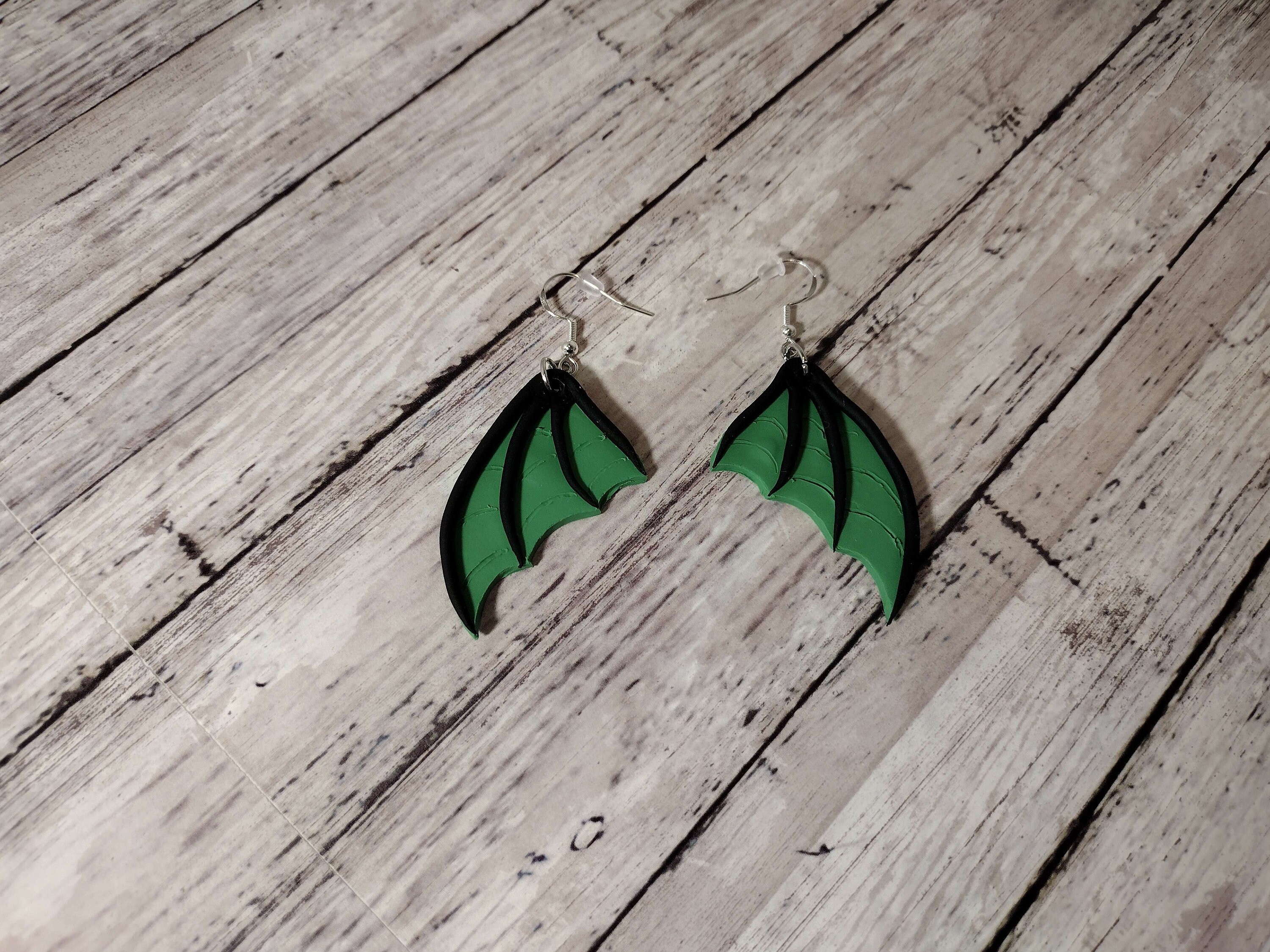 Dragon Wing Earrings Etsy
