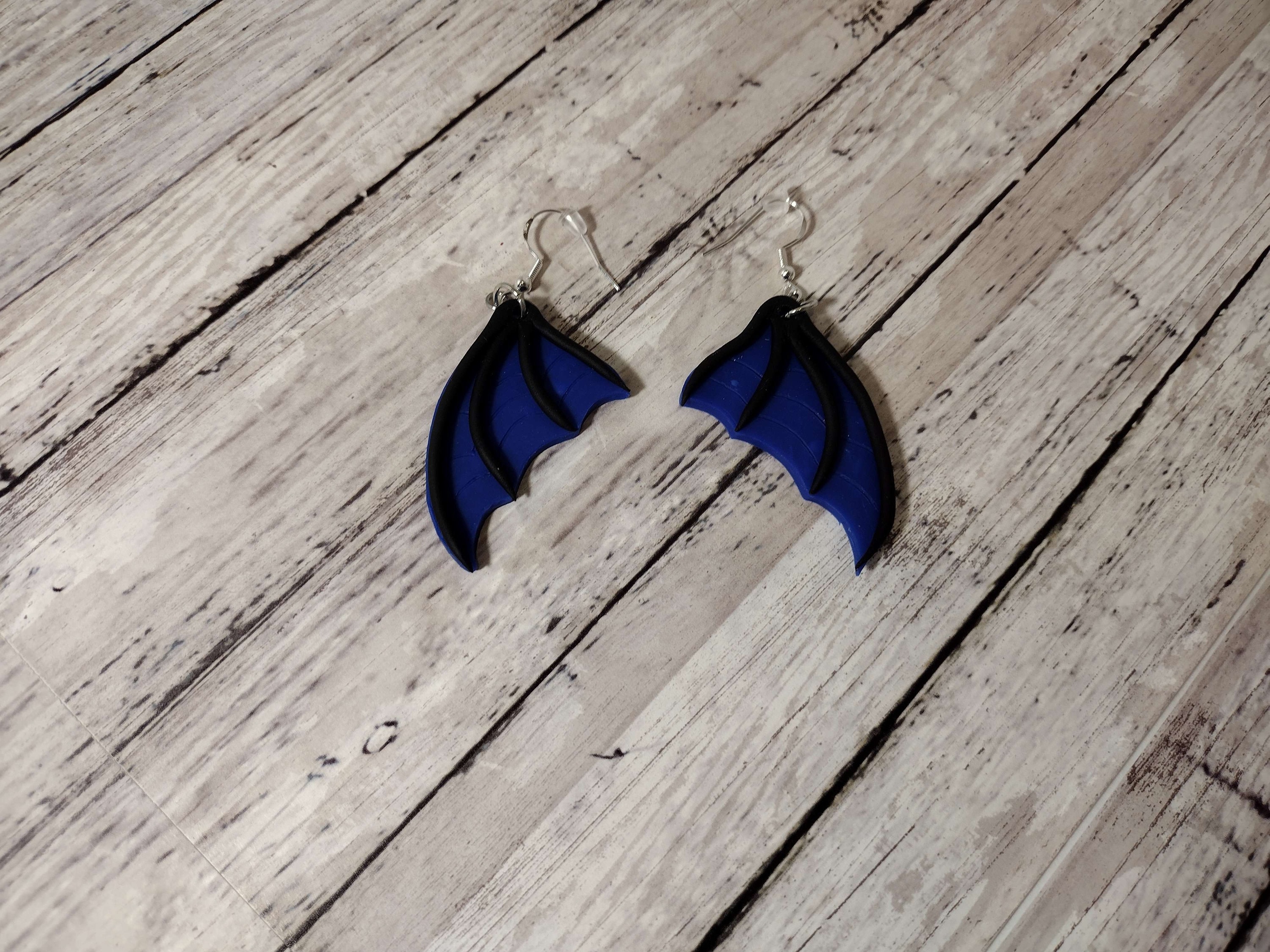 Dragon Wing Earrings Etsy