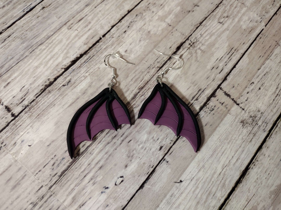 Dragon Wing Earrings Etsy