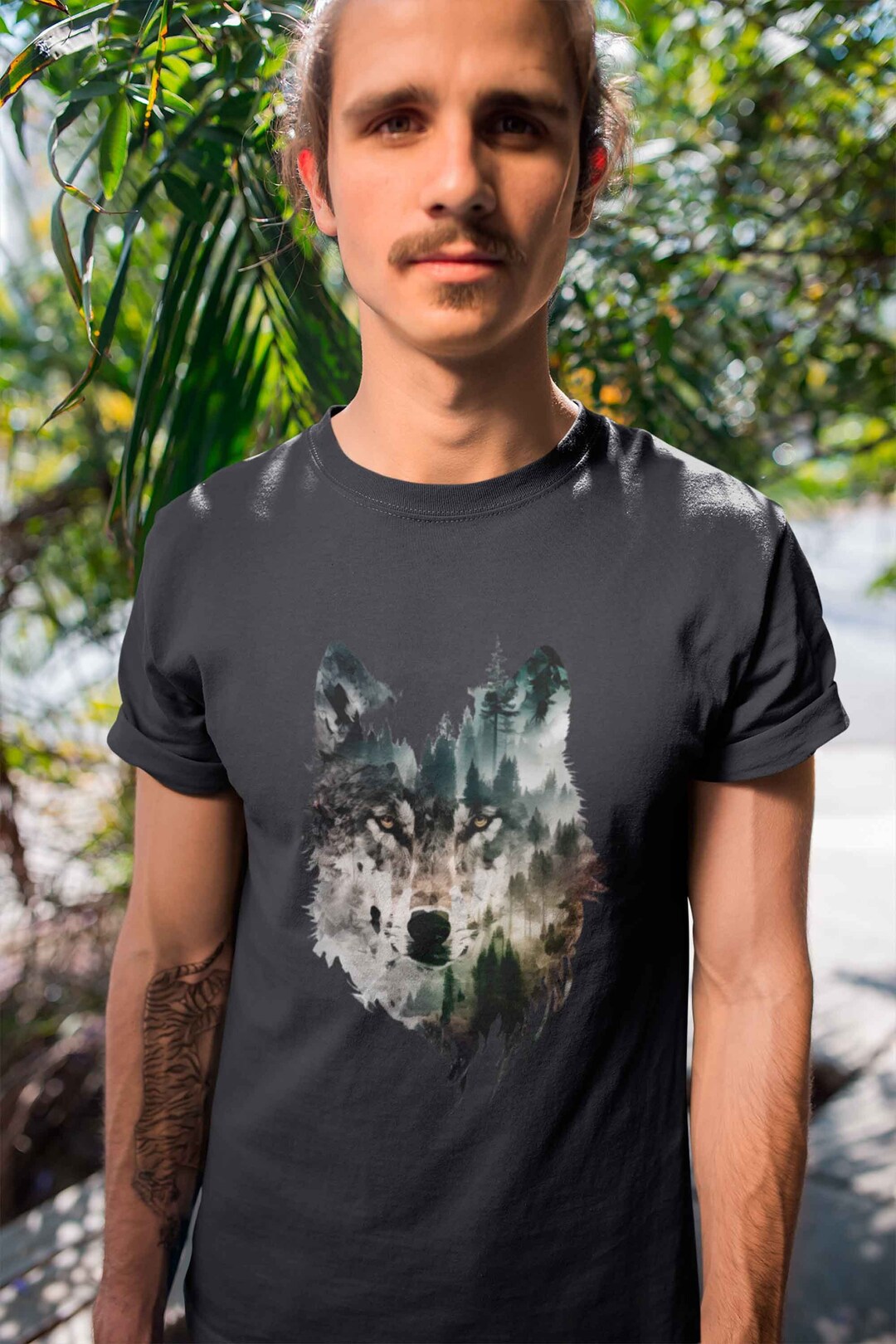 Wolf Face T-shirt Wolf Tee Wolf Gift Shirt Wolf Lover - Etsy