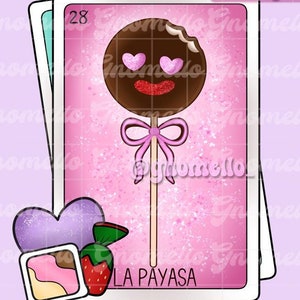 Mexican Valentines day  Loteria Payaso Chocolate Candy Dulce Card Strawberry latina candy design for shirts sweater 300 dpi png download