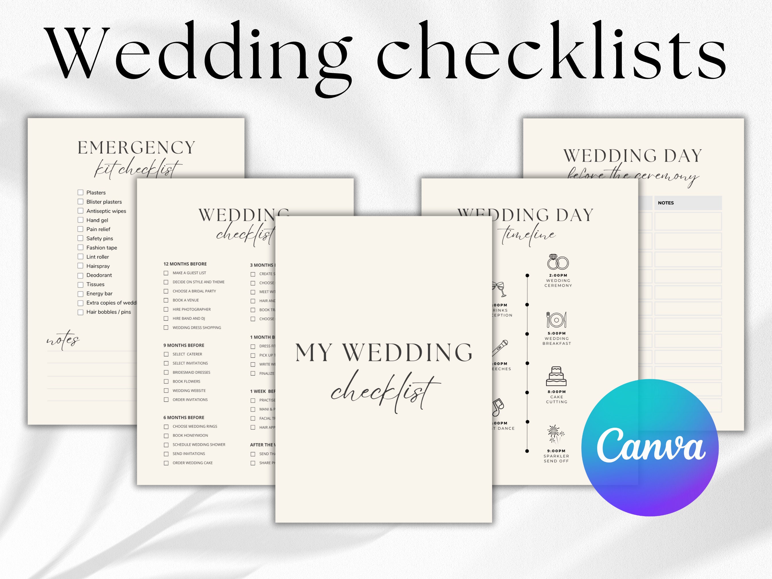 Wedding Checklist Printable Wedding Planning Checklist Wedding