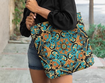 Persian Pattern Tote Bag | Three Different Sizes | Reusable Shopping Bags | Travel Totes | Beach Bag | Book Bag