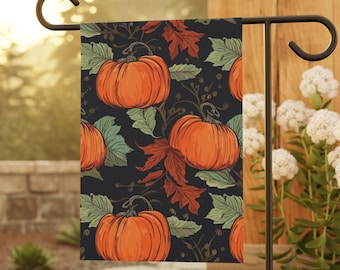 Fall Pumpkin Garden Flag | Autumn Garden Flag | Beautiful Garden Flag | Garden Flag | Lawn Flag | Seasonal Flag | Autumn Decor | 12&quot; x 18&quot;