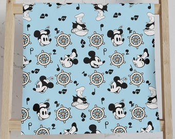 Blau Steamboat Willie Handtuch - Weiche Polyester und Baumwollmischung, Küchen- und Badezimmertuch, Wohnkultur Geschenk, 28 × 40 cm