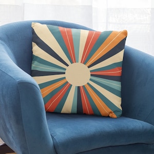 Midcentury Mod Throw Pillow Cover | Mid Mod Style Pillow Cover | Square Pillow Case | 4 Sizes: 14x14, 16x16, 18x18, 20x20