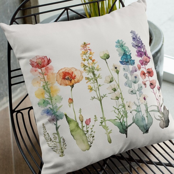 Watercolor Pillow - Etsy