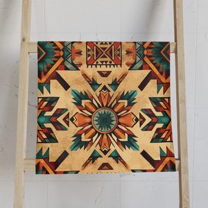 Rustic Southwest Hand Towel - Soft Polyester and Cotton Blend, Kitchen and Bathroom Towel, Home Decor Gift, 28 × 16 Inch