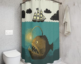 ABAKUHAUS Tenda da doccia stretta con rana, Happy Jumping Toad Humor, set decorativo per bagno in tessuto con ganci, 120 x 180 cm, verde grigio