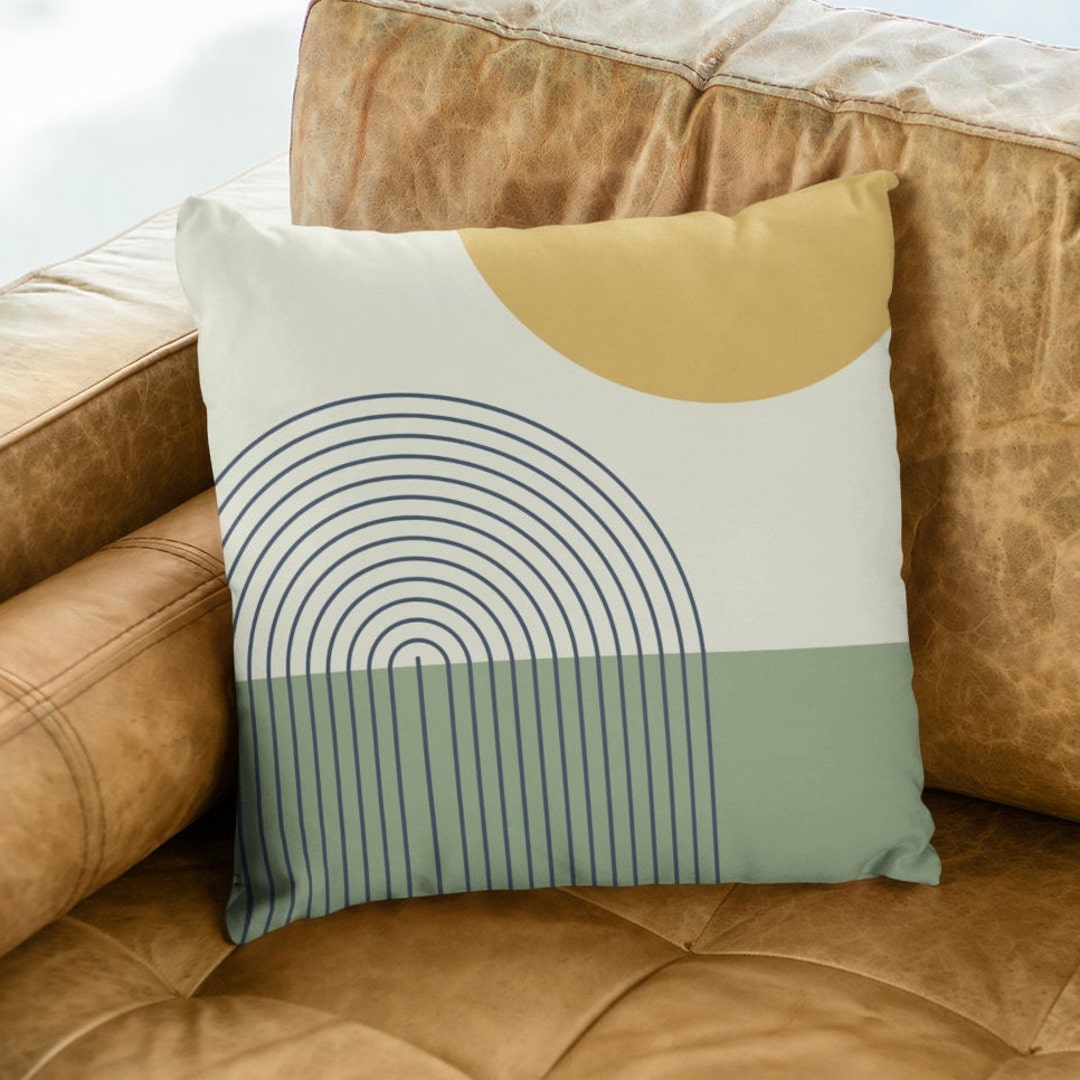 Sun and Earth Throw Pillow Cover | Mid Century Modern Decor