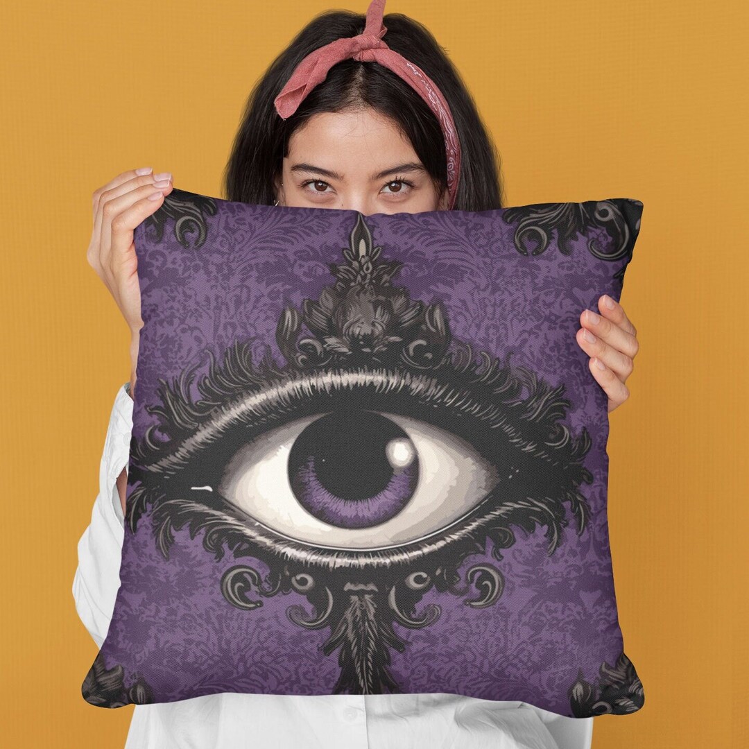 Madame's Eye Throw Pillow Cover Halloween Decor Pillow Cover Square