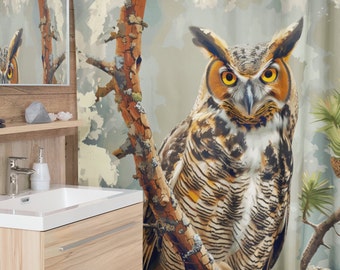 Owl shower curtain discount