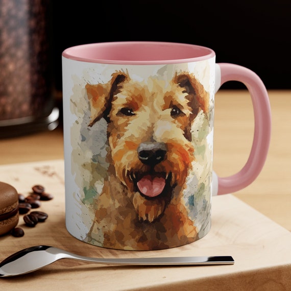 Airedale Terrier Watercolor Mug | Pet Terrier Coffee Mug | Black or Pink Coffee  Mug | Dog Lover Gift | Microwave Safe | Dishwasher Safe - Etsy