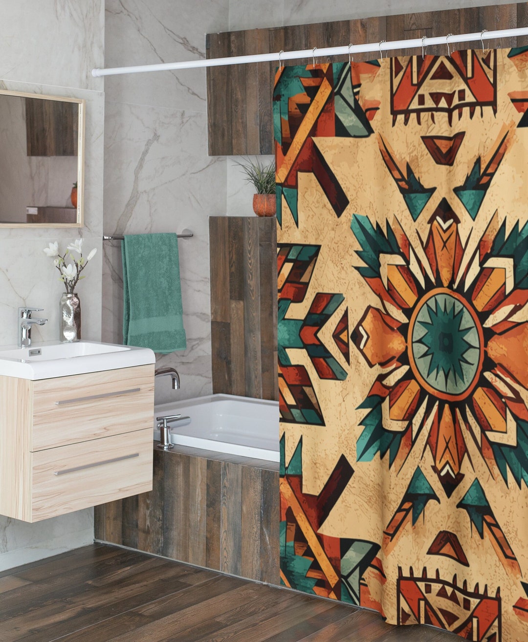 Rustic Southwest Shower Curtain Beautiful Aztec Shower Curtain Boho