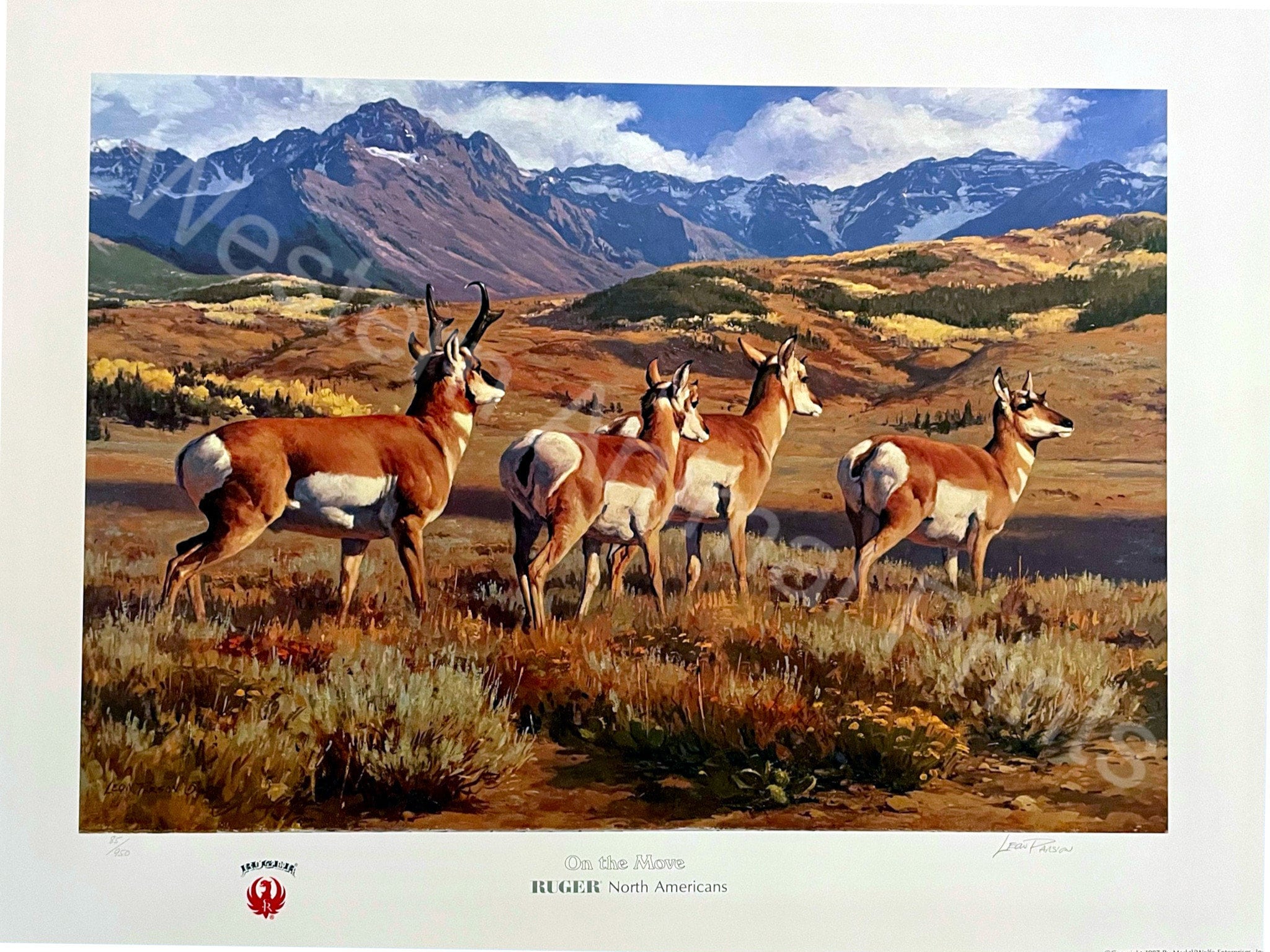 LEON HANSON（レオン ハンソン）、風景、希少な額装用大判画集画