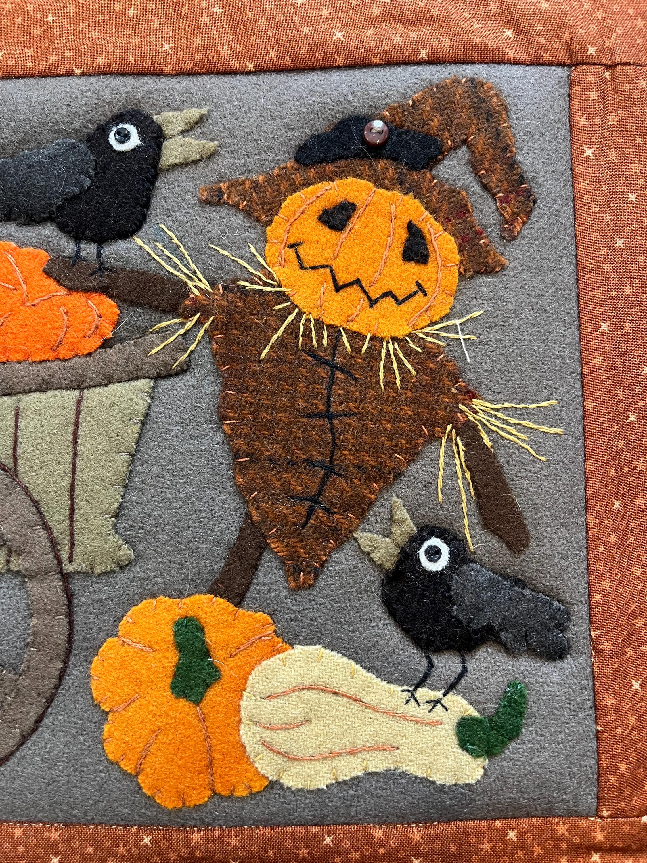 Wool Appliqué Pattern “baaaaad Crows” Wall Hanging - Etsy