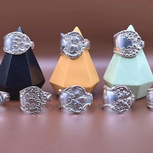 Ornate Mystery Spoon Ring | Vintage Spoons Rings | Silver Plated Spoon Ring