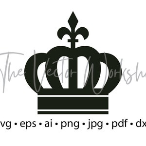 Crown - Instant Digital Download - svg, png, dxf, png, jpg and eps files included!