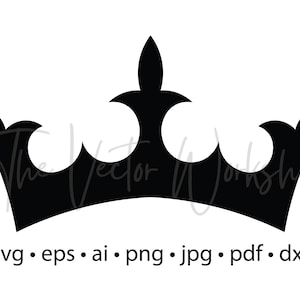 Crown - Instant Digital Download - svg, png, dxf, png, jpg and eps files included!