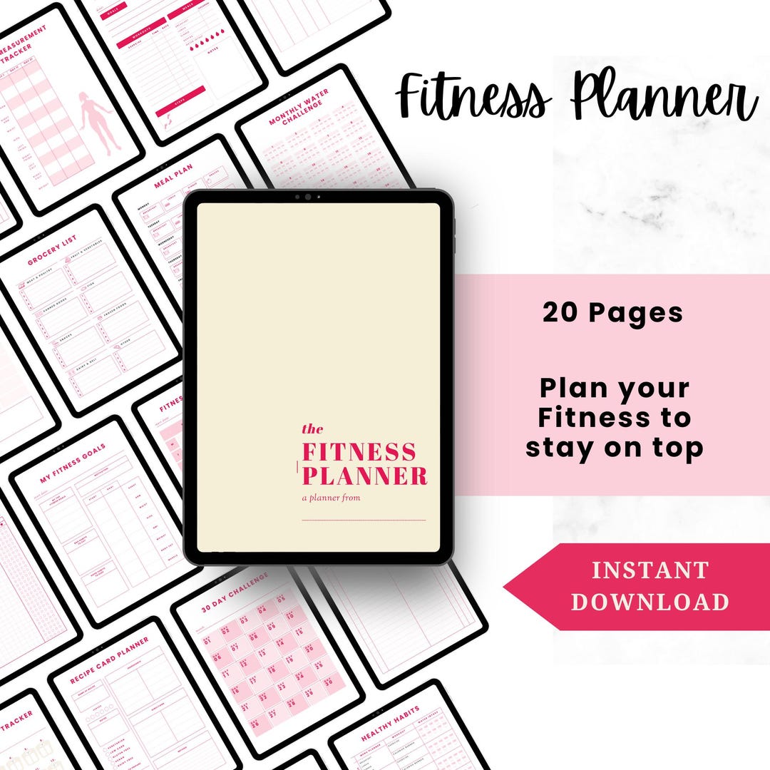 Fitness Planner Digital | Goodnotes & Notability | Printable Workout ...