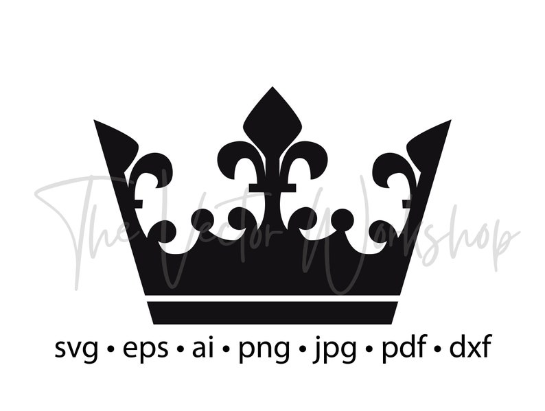 Simple Crown With Rounded To Crown - Instant Digital Download - Svg, Png, Dxf, Png, Jpg and Eps ...
