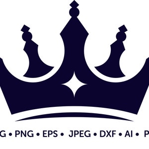 Crown - Instant Digital Download - svg, png, dxf, png, jpg and eps files included!